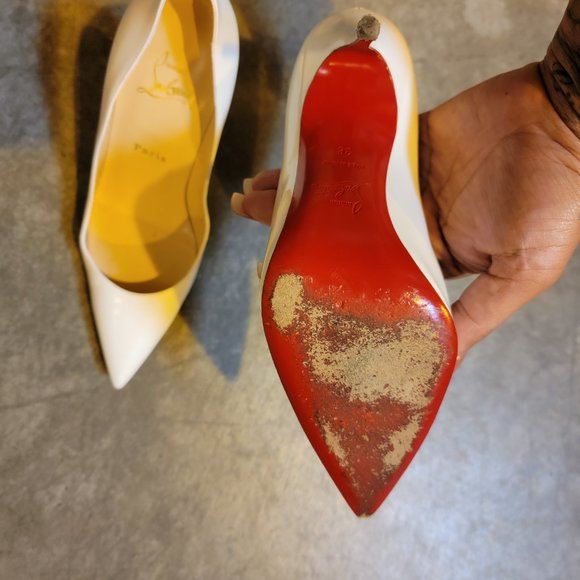 Christian Louboutin-Kate Nappa Pumps-Biaco - Picture 5 of 7